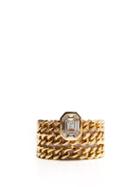 Matchesfashion.com Shay - Illusion Triple-chain Diamond & 18kt Gold Ring - Womens - Yellow Gold