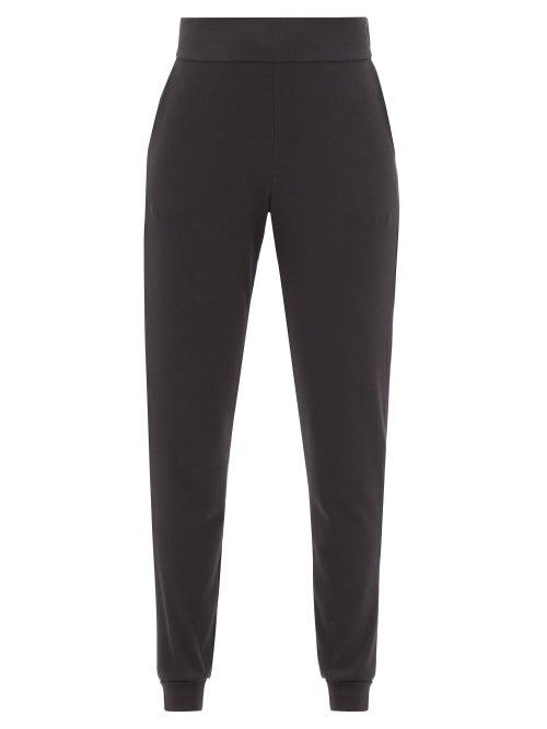 Commando - High-rise Ribbed-jersey Track Pants - Womens - Black