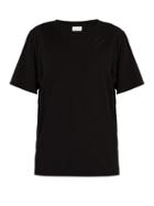 Matchesfashion.com Saint Laurent - Signature Print Cotton T Shirt - Mens - Black