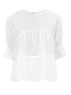 Merlette - Sol Broderie-anglaise Cotton-poplin Top - Womens - White