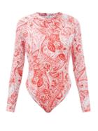 Mara Hoffman - Reese Adonia-print Recycled Fibre Paddle Suit - Womens - Red Print