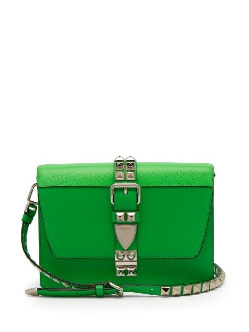 Matchesfashion.com Prada - Elektra Leather Cross Body Bag - Womens - Green