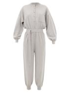 Matchesfashion.com Cordova - Belted Wool-blend Jumpsuit - Womens - Grey