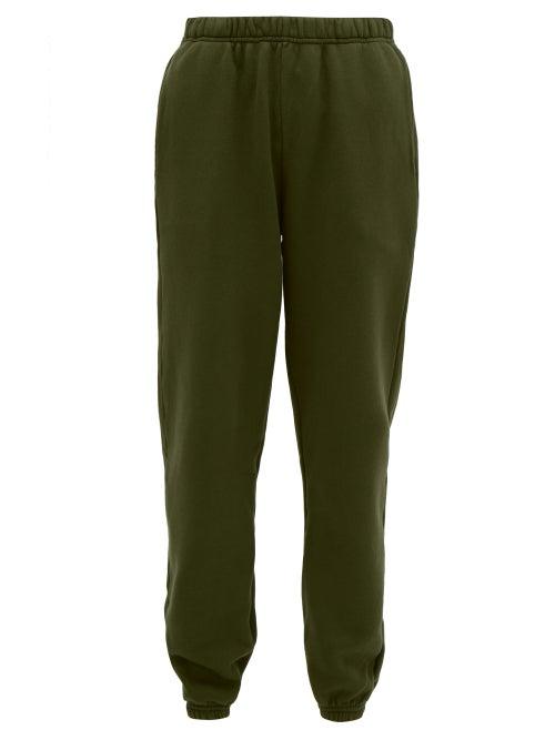 Matchesfashion.com Les Tien - Classic Fleece Backed Cotton Track Pants - Womens - Khaki