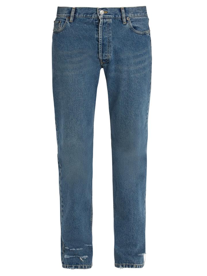 Balenciaga Distressed Straight-leg Jeans