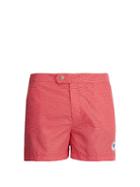 Matchesfashion.com Robinson Les Bains - Ucla Geometric Print Swim Shorts - Mens - Red