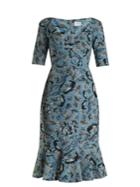 Erdem Glenys Paisley Vine-print Stretch Cady Dress