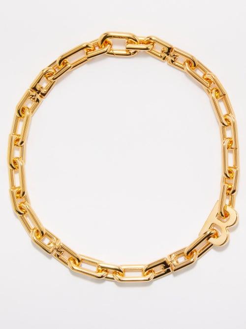 Balenciaga - B-link Chain Necklace - Womens - Gold