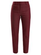 Matchesfashion.com Isa Arfen - High Rise Slim Leg Jeans - Womens - Burgundy