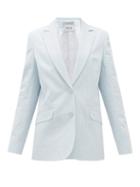 Matchesfashion.com Pallas Paris - Gelato Striped Cotton-seersucker Jacket - Womens - Blue White