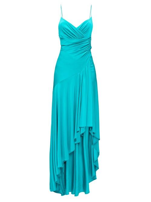 Matchesfashion.com Alexandre Vauthier - Open-back Draped Jersey Dress - Womens - Dark Green