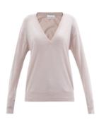 Raey - V-neck Merino-wool Sweater - Womens - Light Pink