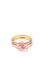 Bea Bongiasca - Drop Cut Diamond, Enamel & 18kt Gold Ring - Womens - Pink Gold