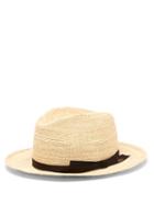 Matchesfashion.com Borsalino - Crochet Raffia Panama Hat - Mens - Black