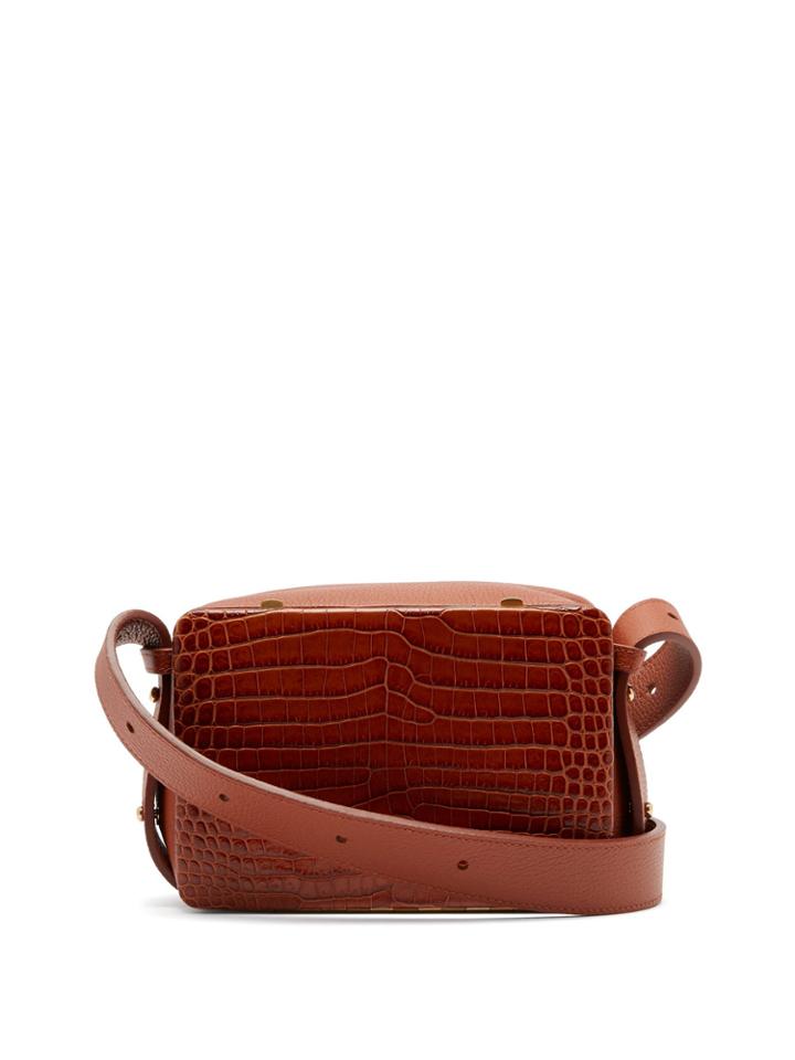 Lutz Morris Maya Crocodile-effect Leather Cross-body Bag