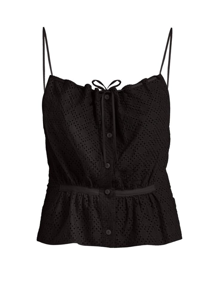 Raey Button-through Broderie-anglaise Cami Top