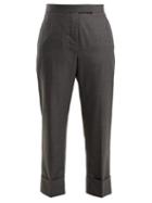 Matchesfashion.com Thom Browne - Cropped Wool Trousers - Womens - Dark Grey