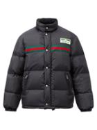 Gucci - Web Stripe Nylon-shell Quilted Down Jacket - Mens - Black