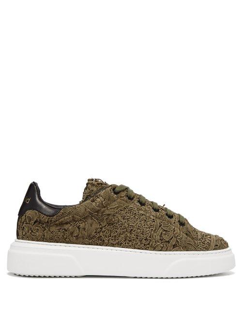 Matchesfashion.com By Walid - 19th Century Panelled Low Top Trainers - Mens - Khaki