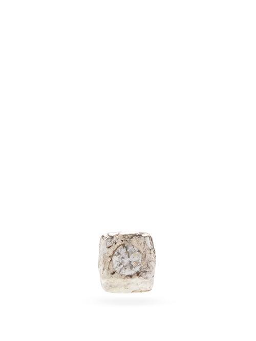Matchesfashion.com Pearls Before Swine - Diamond & Sterling-silver Single Earring - Mens - Silver