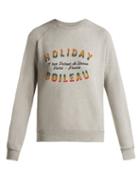 Matchesfashion.com Holiday Boileau - Logo Print Cotton Sweatshirt - Womens - Grey