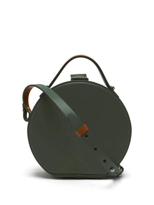 Matchesfashion.com Nico Giani - Tunilla Mini Leather Bi Colour Circle Bag - Womens - Green Multi