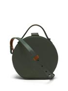 Matchesfashion.com Nico Giani - Tunilla Mini Leather Bi Colour Circle Bag - Womens - Green Multi