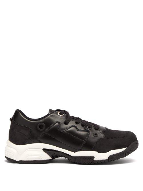 Matchesfashion.com Neil Barrett - City Leather Low Top Trainers - Mens - Black