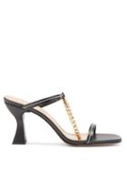 Matchesfashion.com Jw Anderson - Crystal-embellished Square-toe Leather Sandals - Womens - Black