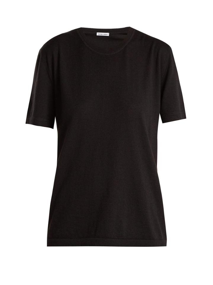 Tomas Maier Short-sleeve Cashmere Sweater