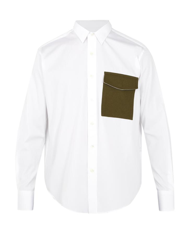 Ami Contrast-pocket Cotton Shirt