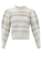 Matchesfashion.com Isabel Marant Toile - Eleonore Puffed-sleeve Mohair-blend Sweater - Womens - Multi