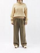 The Row - Ludo Roll-neck Wool Sweater - Womens - Beige