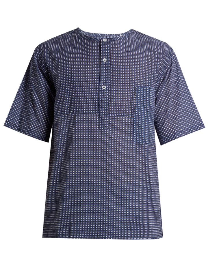 Robinson Les Bains Dune Geometric-print Cotton-batiste T-shirt
