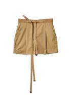 Matchesfashion.com Loewe - Pleated Wide-leg Shorts - Womens - Beige