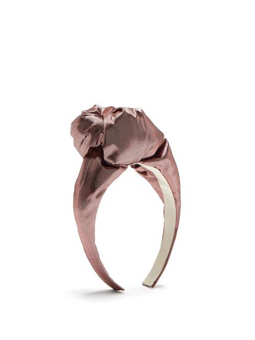 Matchesfashion.com Benot Missolin - Gisele Metallic Knotted Headband - Womens - Pink