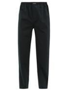 Matchesfashion.com Balenciaga - Striped Straight Leg Cotton Poplin Trousers - Mens - Black Green
