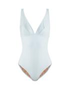 Matchesfashion.com Three Graces London - Rebecca Swimsuit - Womens - Light Blue