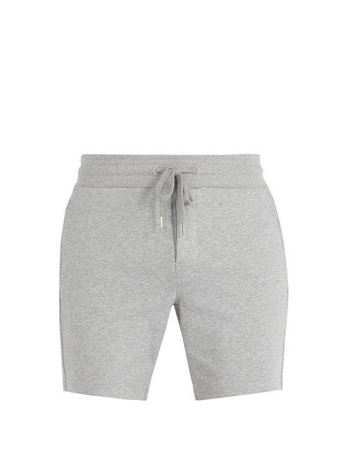 Matchesfashion.com Frescobol Carioca - Drawstring Waist Cotton Blend Shorts - Mens - Grey