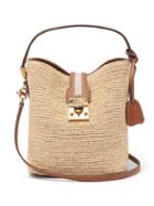 Matchesfashion.com Mark Cross - Murphy Leather-trimmed Raffia Bag - Womens - Brown Multi