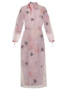Simone Rocha Spooky Flower-embroidered Long-sleeved Dress