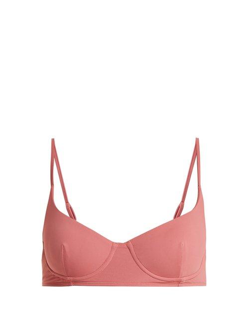 Matchesfashion.com Bower - Charlotte Balconette Bikini Top - Womens - Pink