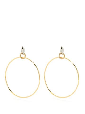 Matchesfashion.com Spinelli Kilcollin - Altaire Diamond, White & Yellow Gold Earrings - Womens - Gold