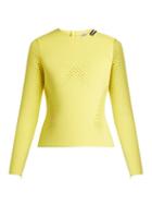 Matchesfashion.com Balenciaga - Perforated Neoprene Top - Womens - Light Yellow