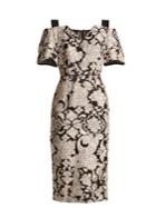 Roland Mouret Awalton Cut-out Shoulder Floral Fil-coup Dress