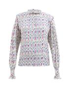 Isabel Marant Toile - Yoshi Ikat Cotton-poplin Blouse - Womens - Ivory Multi