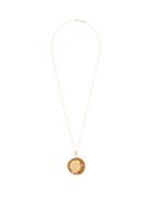 Matchesfashion.com Azlee - Goddess Diamond & 18kt Gold Pendant Necklace - Womens - Brown Gold