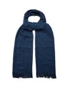 Valentino Hound's-tooth Cashmere Silk And Wool-blend Scarf