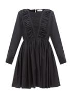 Merlette - Vlinder Embroidered Pima-cotton Poplin Dress - Womens - Black