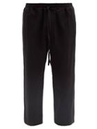Matchesfashion.com Commas - Drawstring-waist Cotton-blend Wide-leg Trousers - Mens - Black